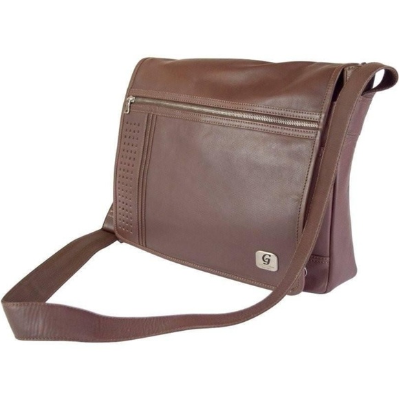 Gaspy Collection Anthony Leather Messenger Bag - Picture 1 of 5